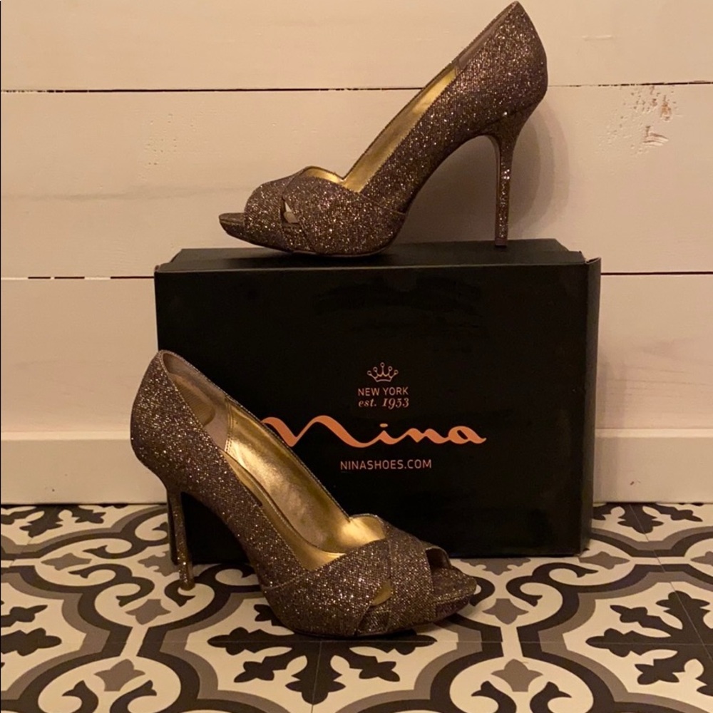 Nina Fosetta-GM Coffee Bliss Sz8 Sparkle Heel